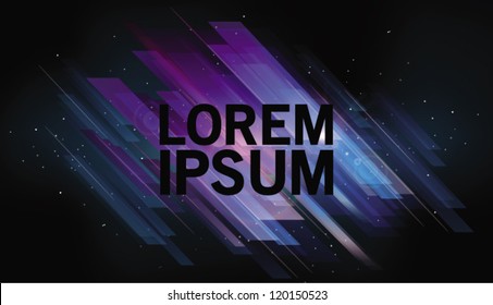 Blue fantastic background - vector illustration - template design