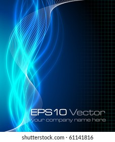 Blue fantasy background - vector illustration