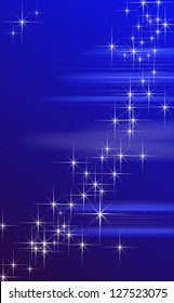 Blue Fantasy star background - vector illustration.
