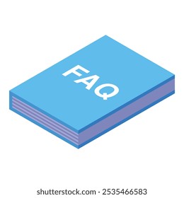 Blue faq book lying open providing answers to frequently asked questions