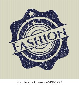 Blue Fashion grunge style stamp