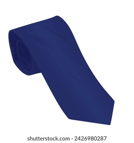 Blue fashion tie. vector illustration