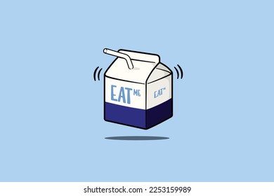 blue Fat Milk box cute drawn