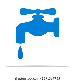 Ilustración aislada de Vector de icono de grifo azul