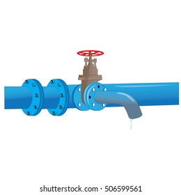 blue faucet pipes