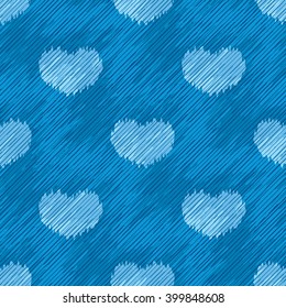 Blue faux fabric textured pattern seamless background tile