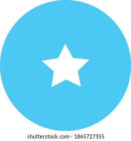 Blue Favorite Icon Flat Style Concept Illustration 