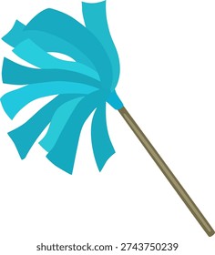 Blue feather duster illustration, vector material