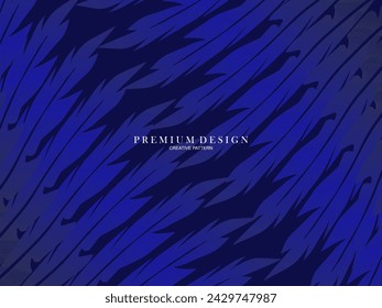 Fondo premium de plumas azules. Composición dinámica abstracta. Ilustración moderna de la pluma del vector.