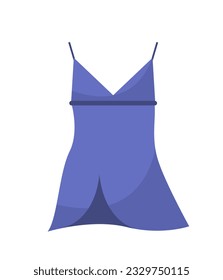 Blue female pajama sticker concept. Fashion, trend and style. Sleepwear for rest and relax at night. Comfort and coziness. Cartoon flat vector illustration isolated on white background