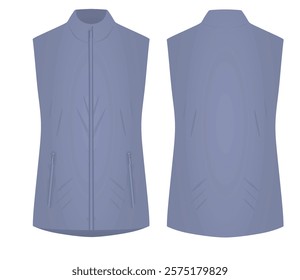 Blue female vest. vector illustration