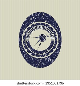 Blue fertilization icon inside grunge stamp