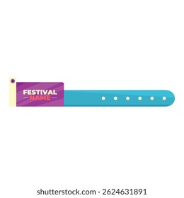 Blue festival wristband with purple badge showing access for vip members