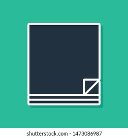 Blue File document icon isolated on green background. Checklist icon. Business concept.  Vector Illustration