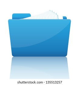 Blue Folder Icon Stock Vector (Royalty Free) 116666533 | Shutterstock