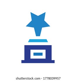 Blue filled cupa icon design