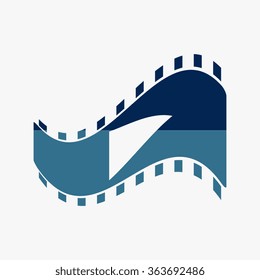 Blue film strip 