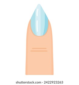 Blue finger nail icon cartoon vector. Salon art spa. Beauty female care