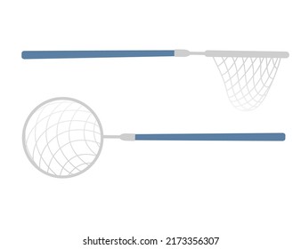 Blue finshing net vector illustratio isolated on white background