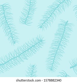 blue Fir branch seamless pattern. Winter design for holiday greeting cards and invitations of the Merry Christmas and Happy New Year, winter holidays