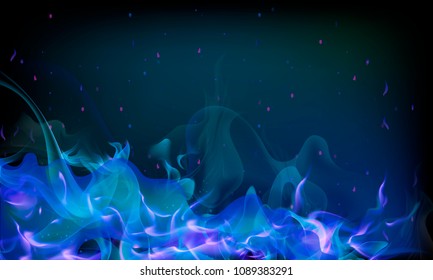 blue fire background