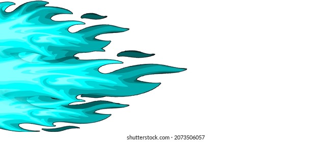 blue fire banner with nice color combination