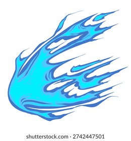 Blue Fire Blaze Element Illustration 