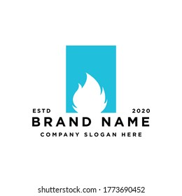 Design-Inspiration für das blaue Feuer-Logo