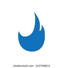 diseño del logotipo de la llama de fuego azul