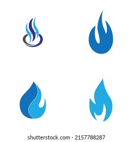Logo-Illustration für blaues Feuer