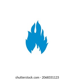 Blue Fire flame Logo Template vector icon Oil, gas and energy logo concept