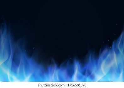 Blue flame Royalty Free Vector Image - VectorStock