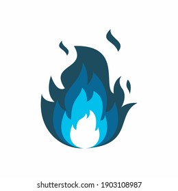 Blue fire flame vector illustration design