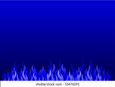 Blue fire gas background