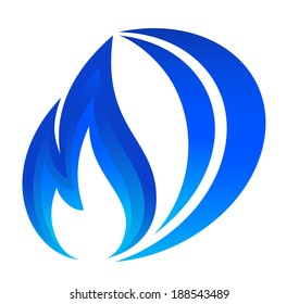 Blue fire icon