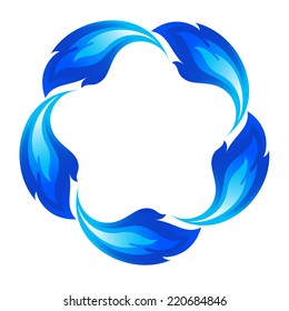 Blue fire icon