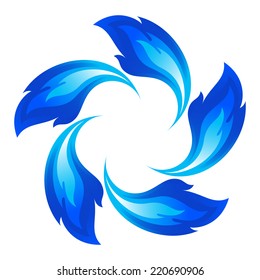 Blue fire icon