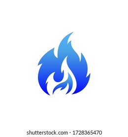 Logo De Blue Fire, Icono En El Vector De Diseño De Moda Eps 10