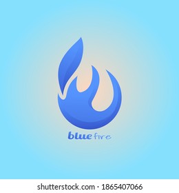 Logo für blaues Feuer, geeignet für Firmenlogo