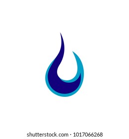 blue fire logo vecor illustration