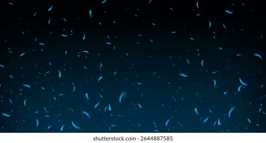 Blue fire and smoke with glowing sparks on dark background. Abstract vector texture features neon flame, ice particles, and flying embers. Cold and hot energy mix with fog, dust, and motion effect.