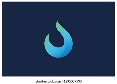 Blue Fire Tear Drop logo