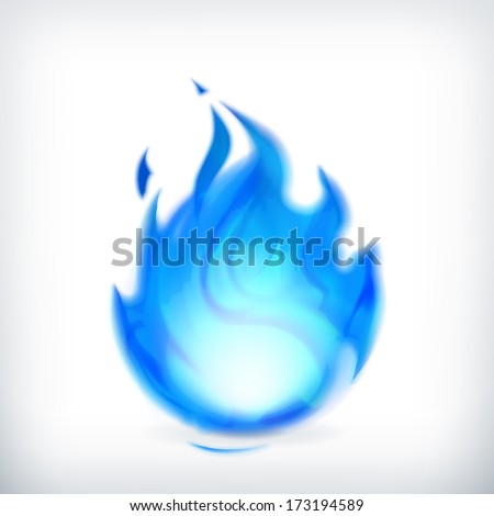 Blue Fire Vector Icon Stock Vector (Royalty Free) 173194589 - Shutterstock