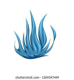 Blue fire vector isolated on plain background