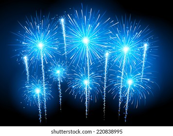 Blue fireworks
