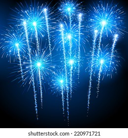 Blue fireworks