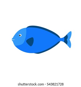 blue fish. aquarium exotic fish tropical marine fish. vector