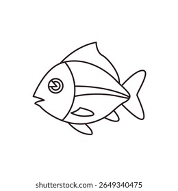 blue fish emoji symbol sign icon vector illustration