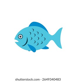 blue fish emoji symbol sign icon vector illustration