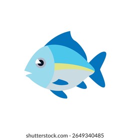 blue fish emoji symbol sign icon vector illustration